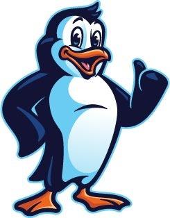 Shaw's Heating and Air Conditioning penguin logo .